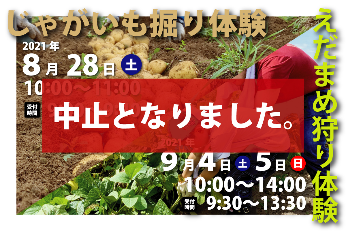 「じゃがいも掘り体験」「えだま…